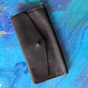 Handmade leather envelope wallet